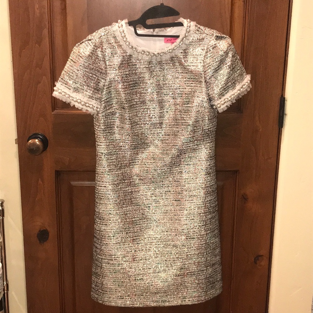 betsey johnson pearl embellished dress